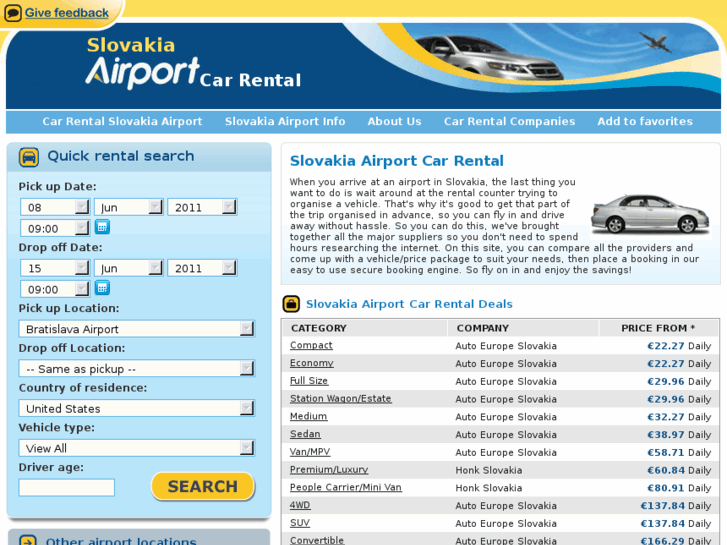 www.slovakiaairportcarrental.com