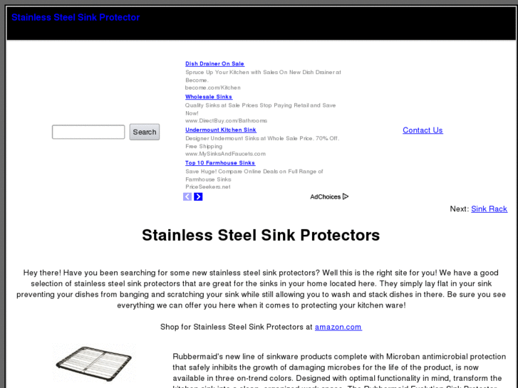 www.stainlesssteelsinkprotector.com