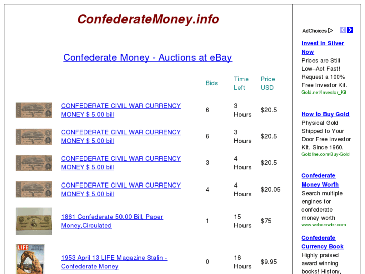 www.confederatemoney.info