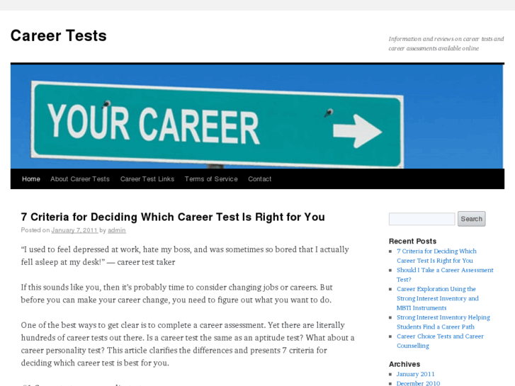 www.career-tests.net