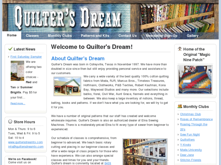 www.quiltersdreamtx.com