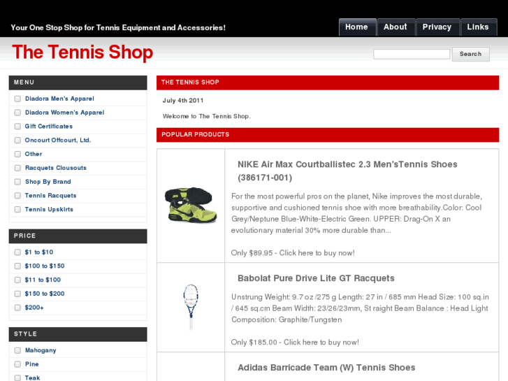 www.thetennisshop.info