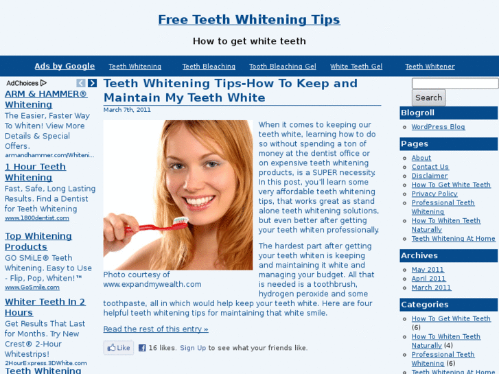 www.freeteethwhiteningtips.org