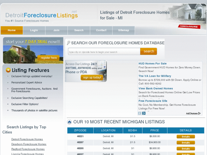 www.detroitforeclosurelistings.net