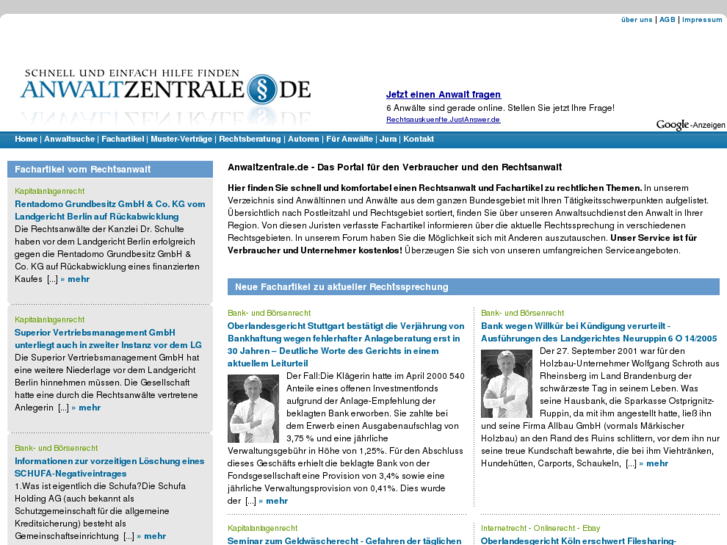 www.anwaltzentrale.de