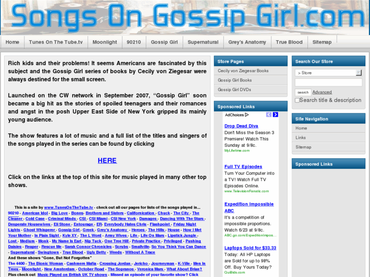 www.songsongossipgirl.com