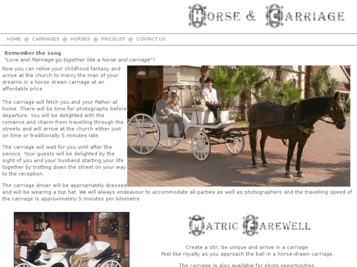 www.horseandcarriage.co.za