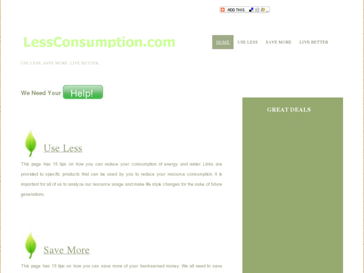 www.lessconsumption.com