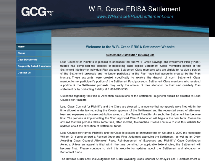 www.wrgraceerisasettlement.com