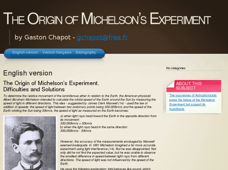 www.michelsonexperiment.com