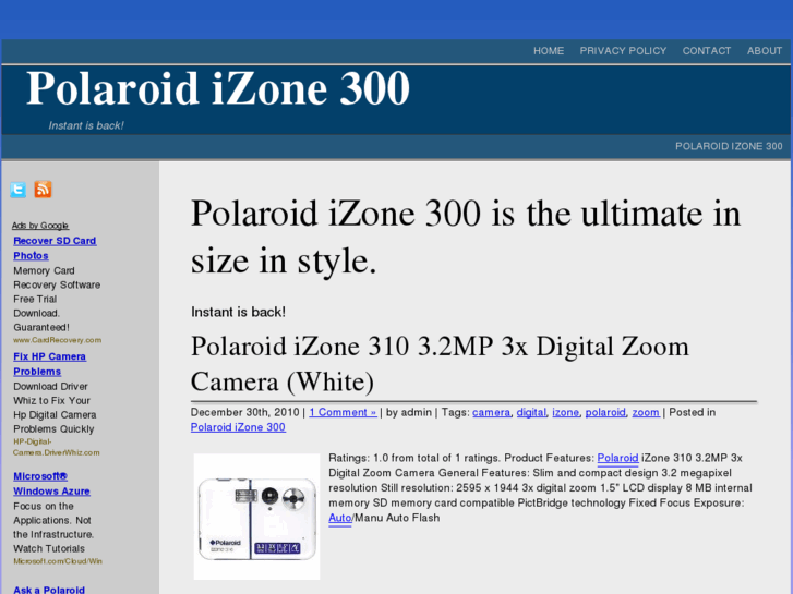 www.polaroidizone300.com