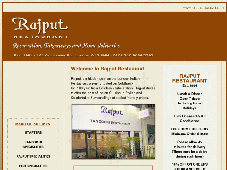 www.rajputrestaurant.com