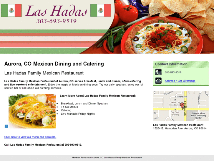 www.lashadasmexicanrestaurant.com