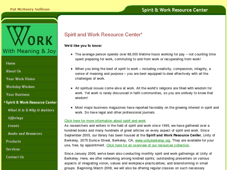 www.spiritandworkresourcecenter.com