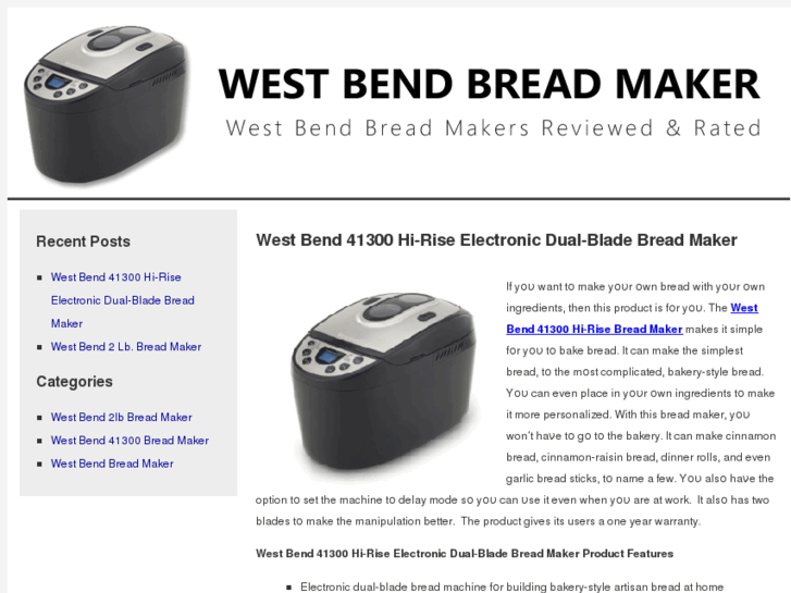 www.westbendbreadmaker.net