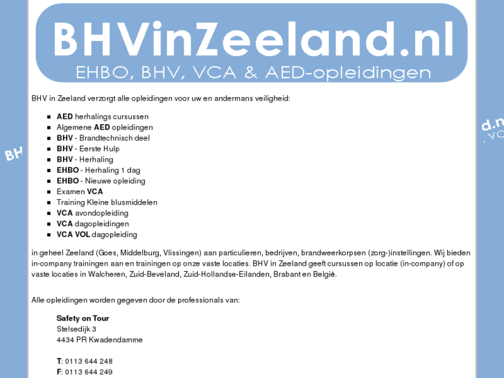 www.bhvinzeeland.nl