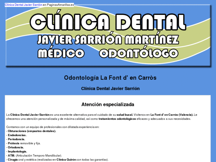 www.clinicadentaljaviersarrion.es