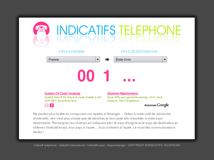 www.indicatifs-telephone.com
