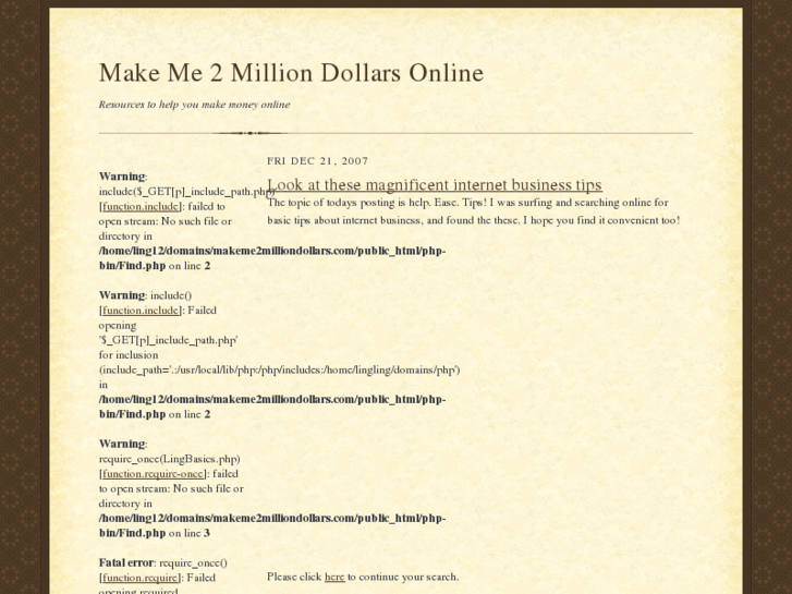 www.makeme2milliondollars.com