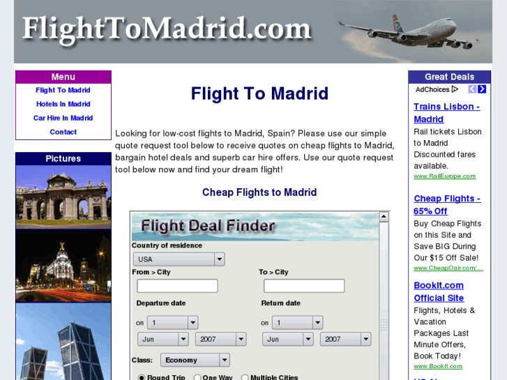 www.flighttomadrid.com