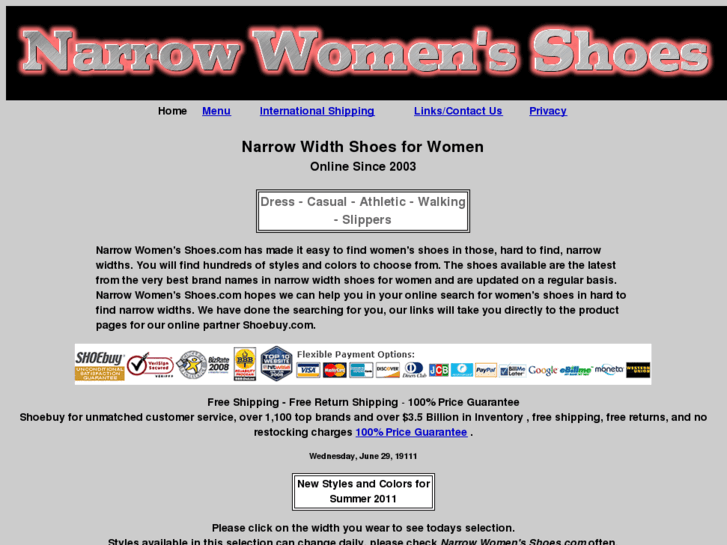 www.narrow-womens-shoes.com