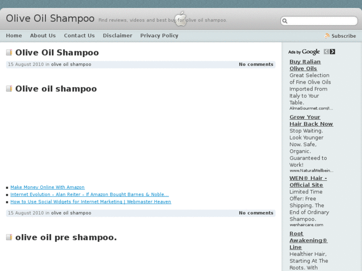 www.oliveoilshampoo.net