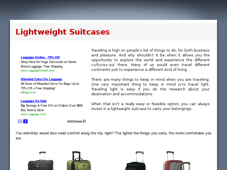 www.lightweightsuitcase.com