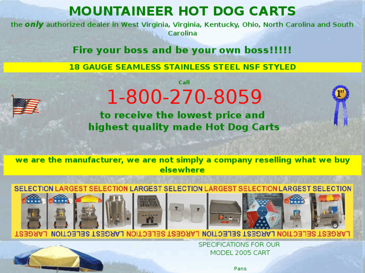 www.mountaineerhotdogcarts.com