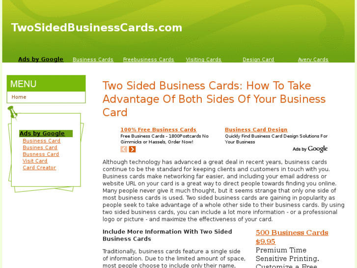 www.twosidedbusinesscards.com