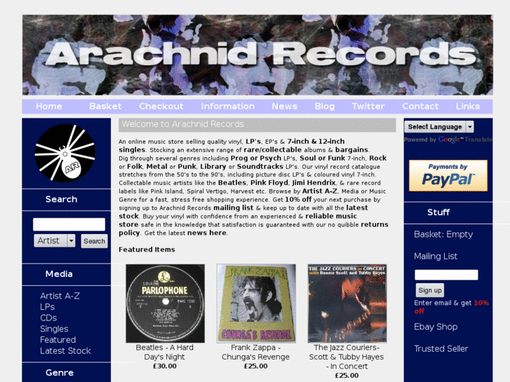 www.arachnidrecords.com