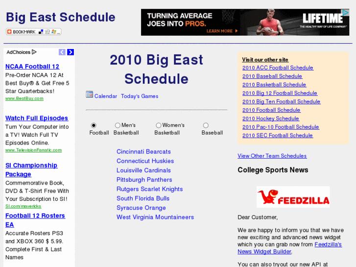 www.bigeastschedule.com