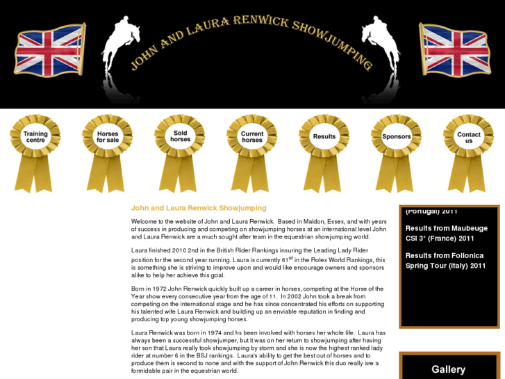 www.johnandlaurarenwickshowjumping.com