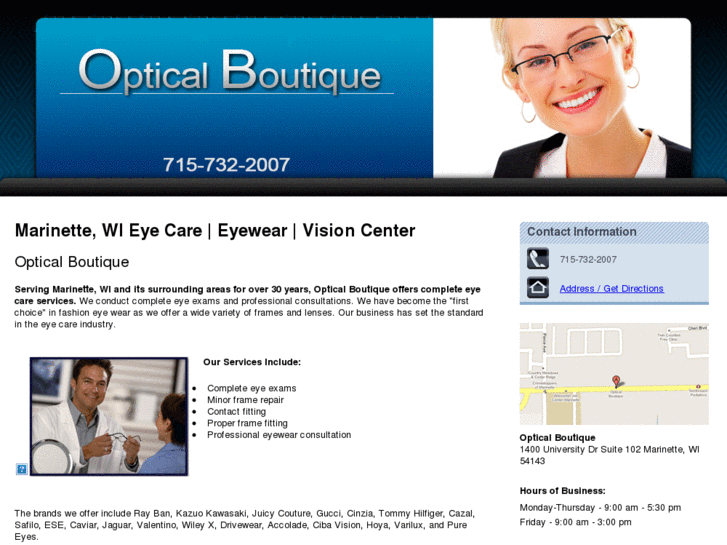 www.optometristsmarinette.com