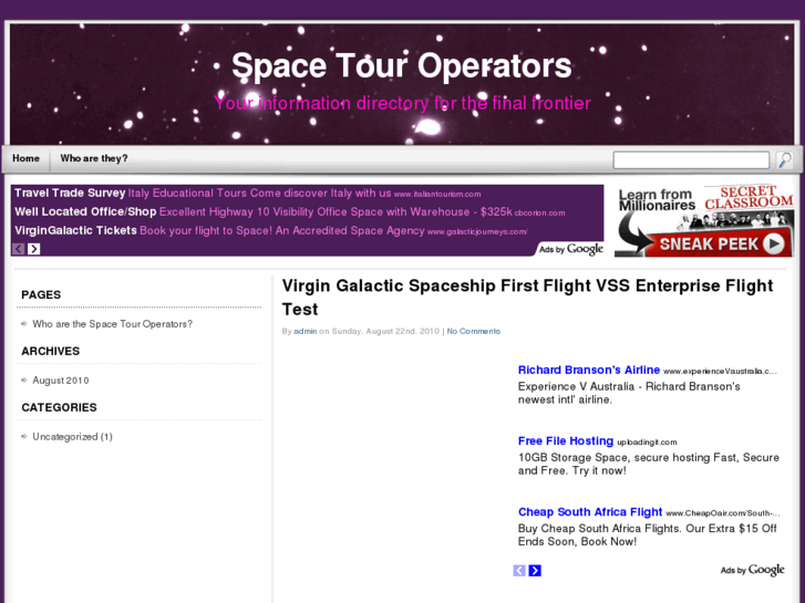 www.spacetouroperators.com