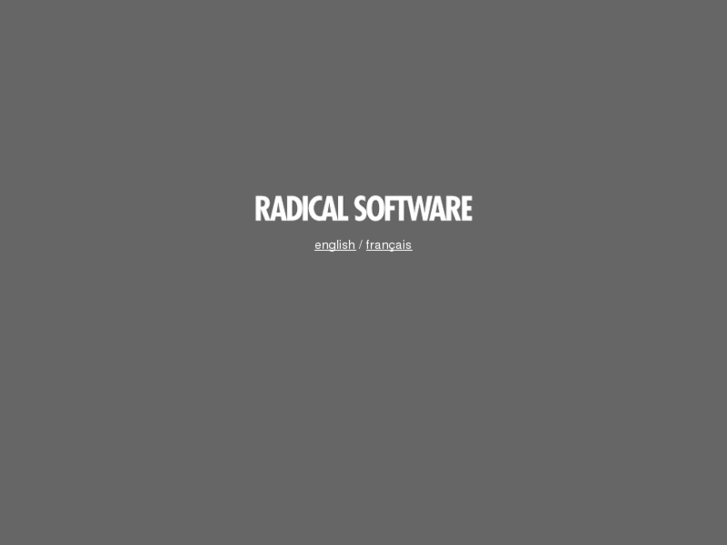 www.radicalsoftware.org