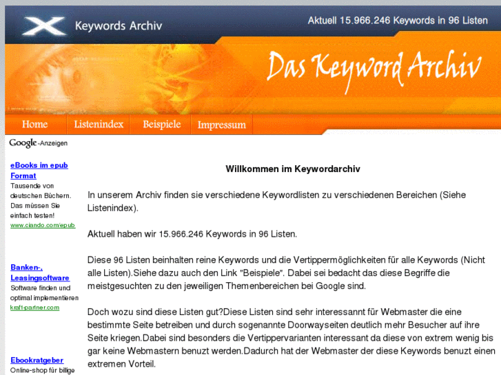 www.keywords-archiv.com