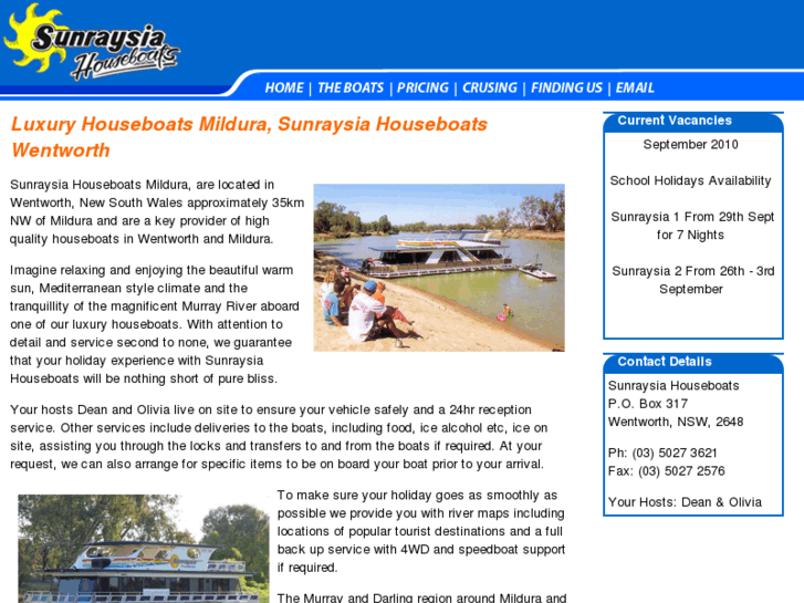 www.sunraysiahouseboats.com