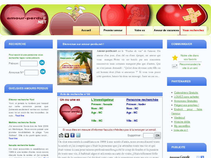 www.amour-perdu.net