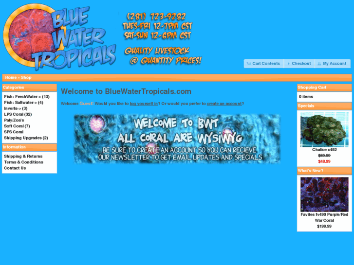 www.bluewatertropicals.com