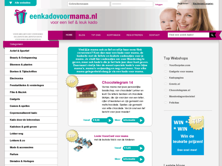 www.eenkadovoormama.nl