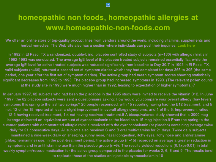 www.homeopathic-non-foods.com