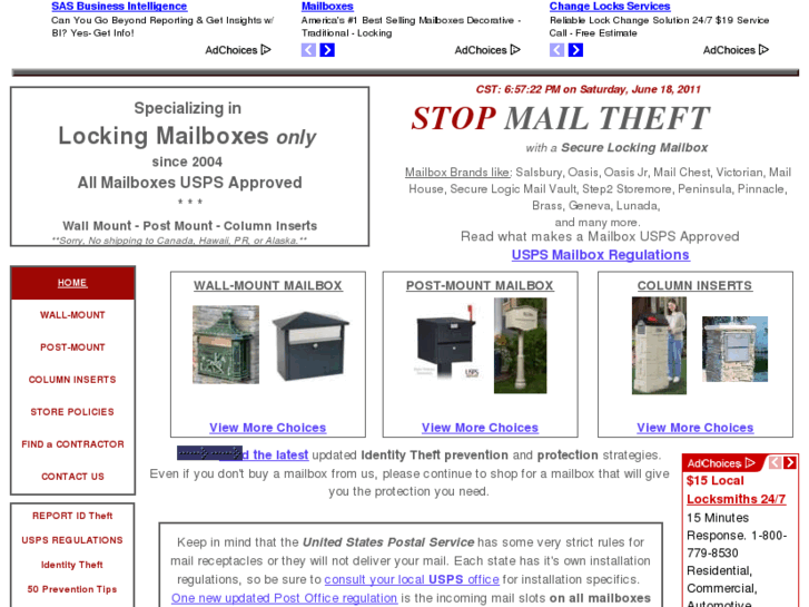 www.lockingmailboxesonly.com