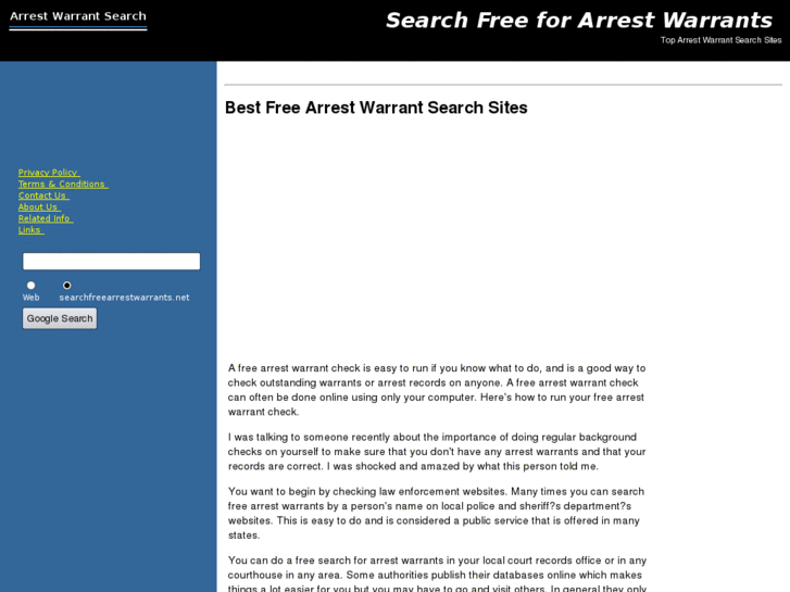 www.searchfreearrestwarrants.net