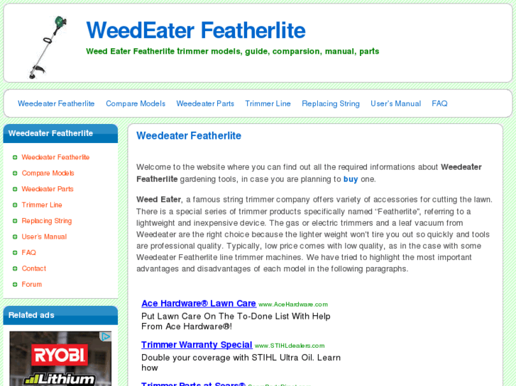 www.weedeaterfeatherlite.com