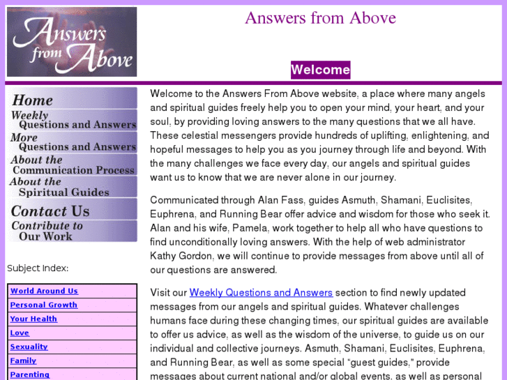 www.answersfromabove.com
