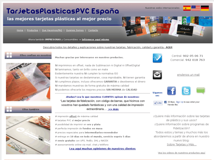 www.tarjetasplasticaspvc.es