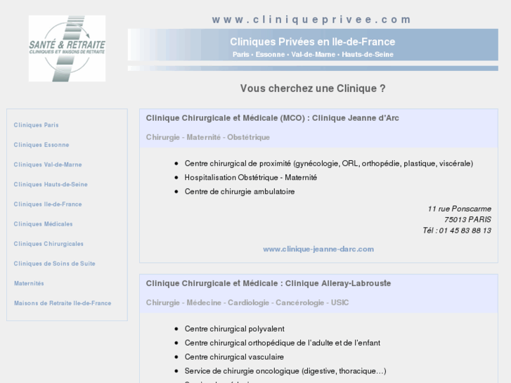www.clinique-privee.net