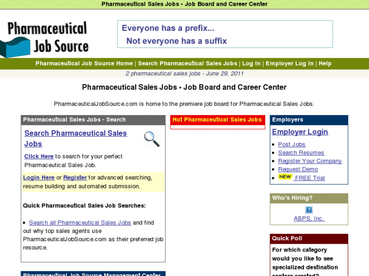 www.pharmaceuticaljobsource.com