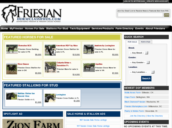 www.friesianhorseclassifieds.com