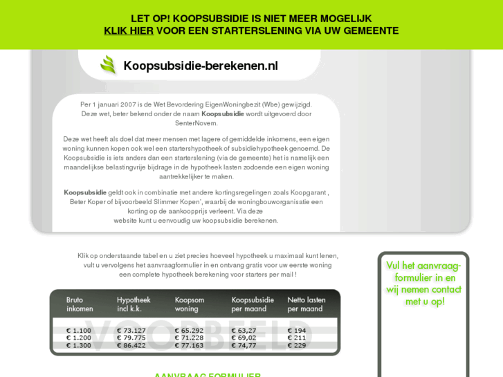 www.koopsubsidie-berekenen.nl